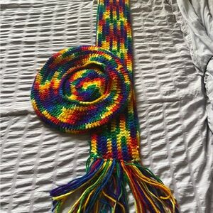 Colorful Knit Scarf and Hat Set